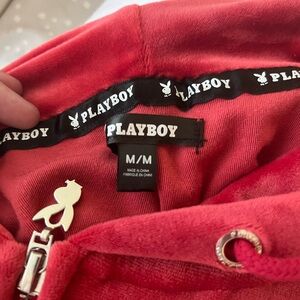 PLAYBOY Red Plush Hoodie